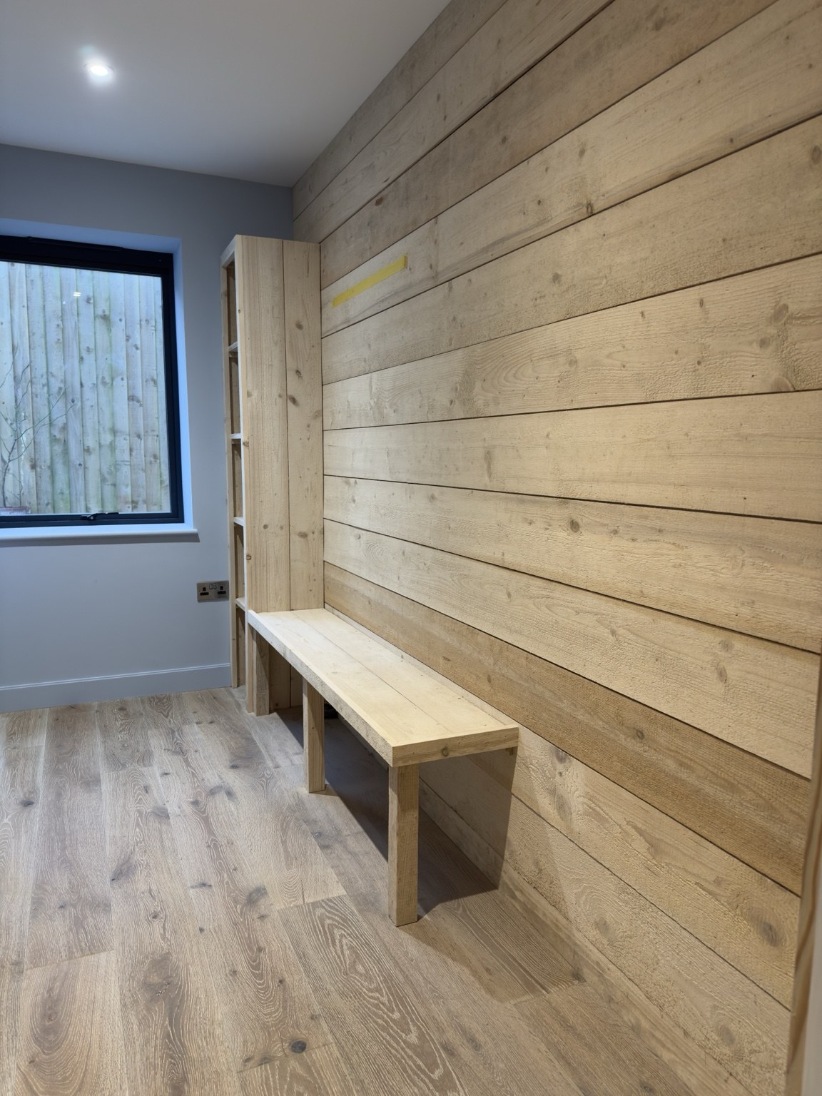 Boot room seating at Little Bodieve