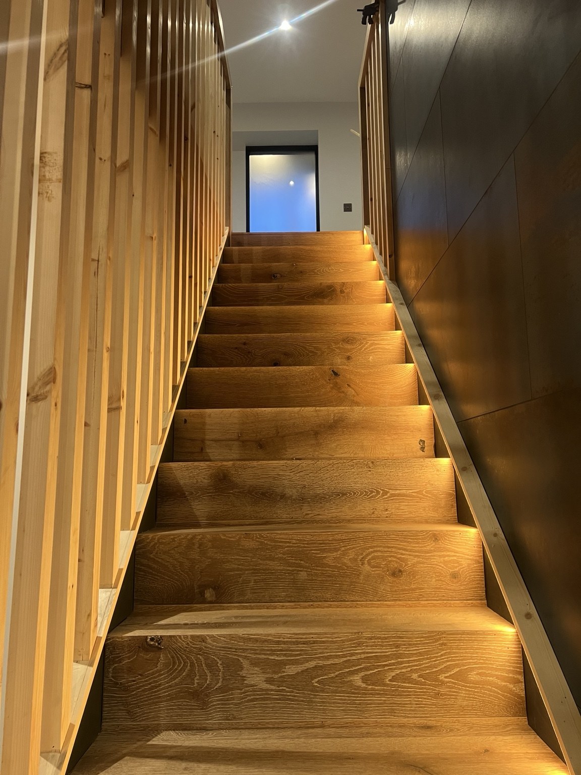 Stair lighting at Little Bodieve