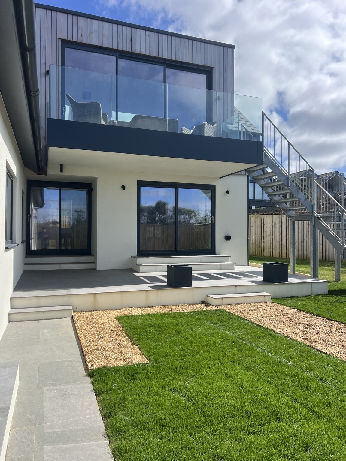 Balcony and garden at Sandoways