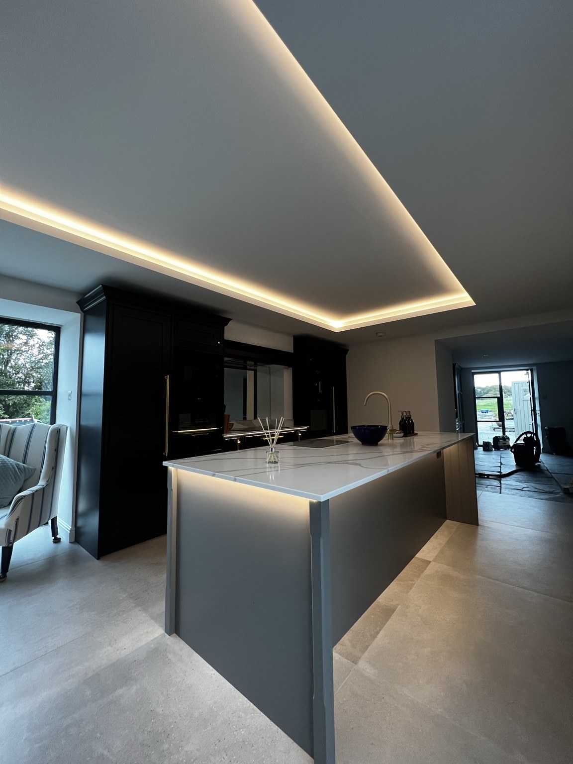 Kitchen cabinetry at St Issy Barn Conversion