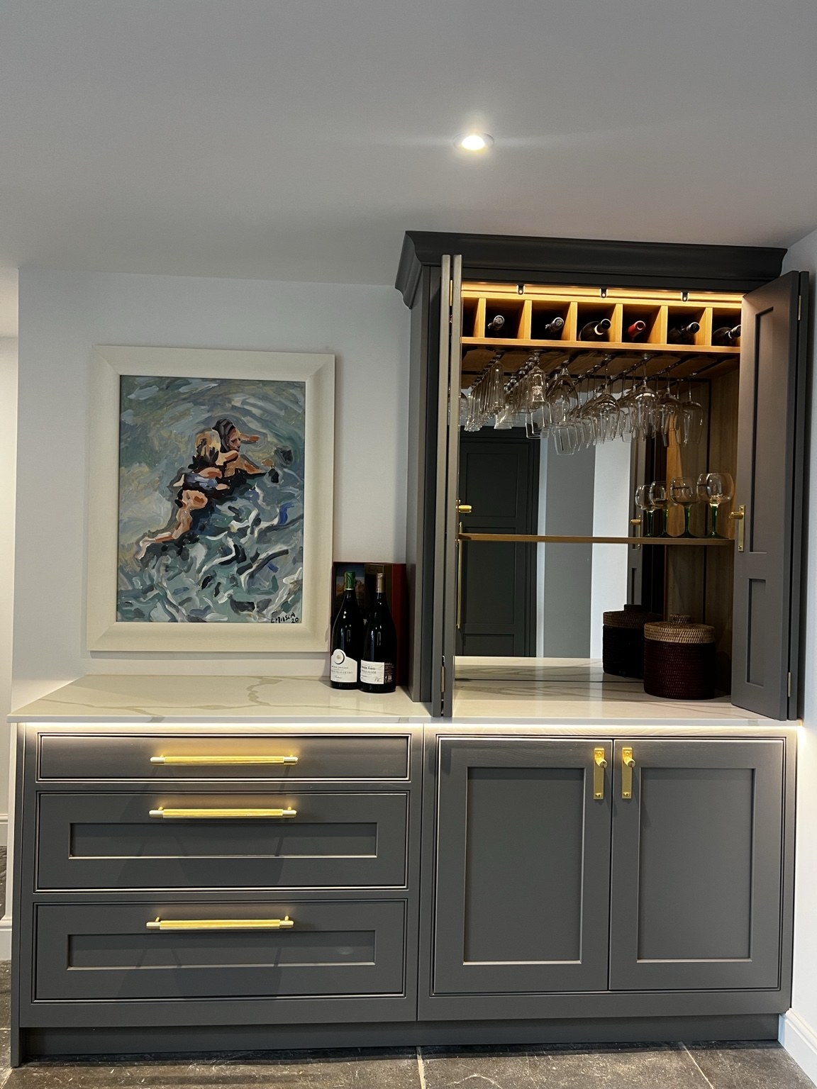 Drinks cabinet at St Issy Barn Conversion