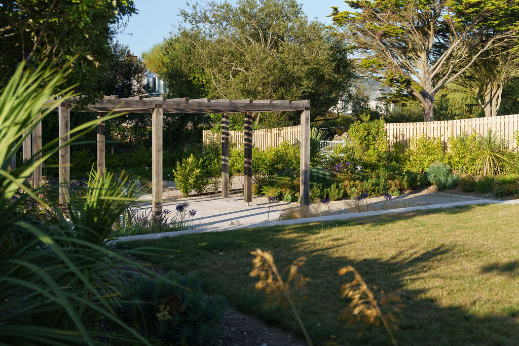 Finished garden and pergola