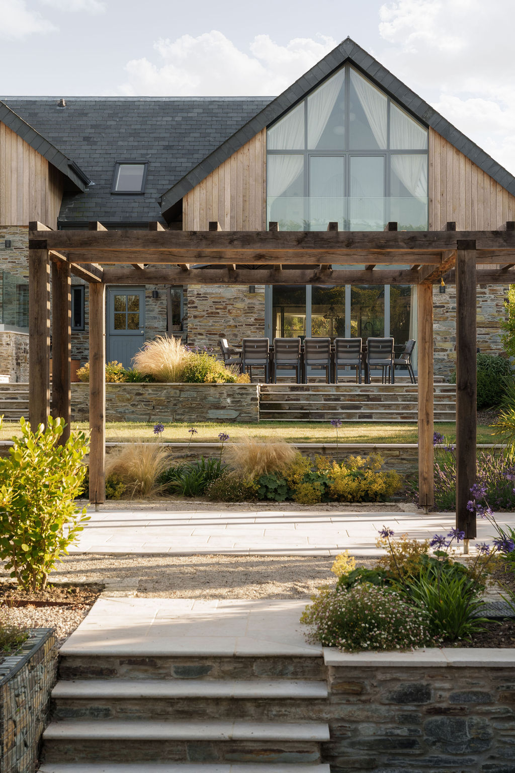 Completed Whimbrels home and terraced garden